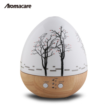 Aromacare Hot Product Mini Egg Wood 150ml Wooden Glass Aroma Diffuser 20071